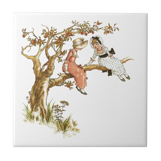 Carreau En Céramique Filles vintages (Devant)