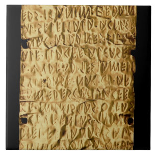 Carreau En Céramique Fine couche d'or avec l'inscription "prolongée"