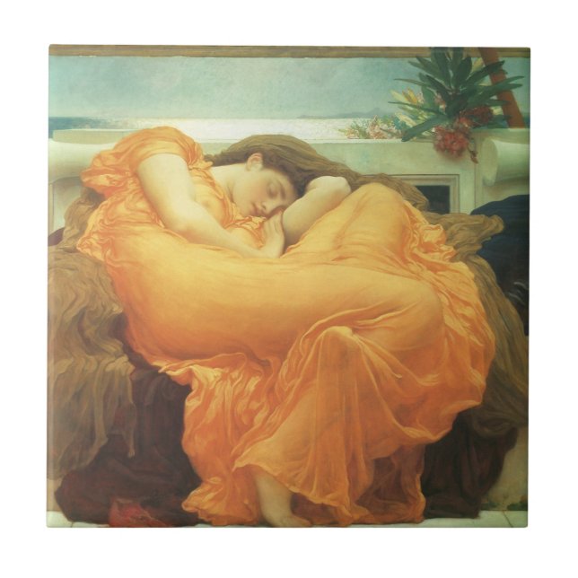 Carreau En Céramique Flaming June par Lord Frederic Leighton (Devant)