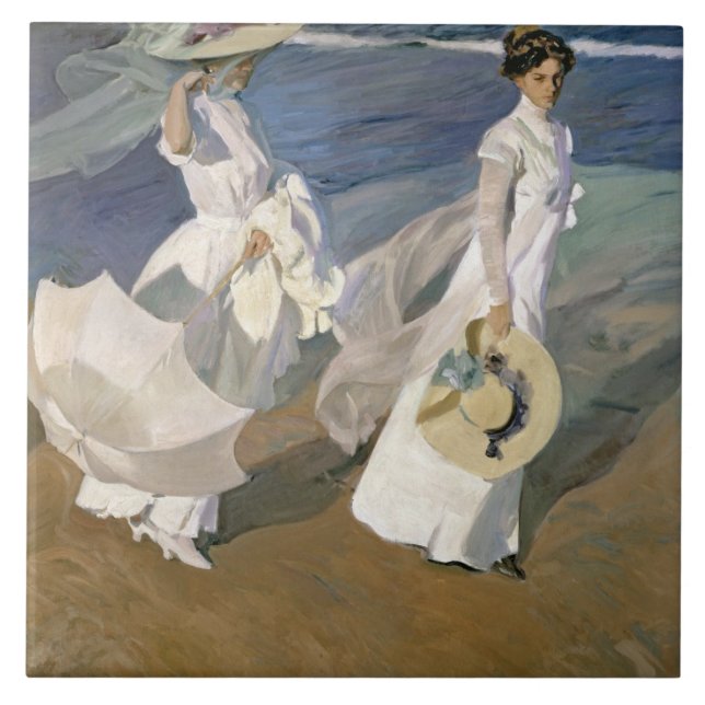 Carreau En Céramique Flâner le long du littoral, 1909 (Devant)
