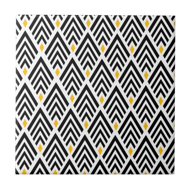 Carreau En Céramique flèches d'art déco des années 1920 avec l'accent (Devant)