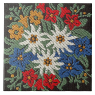 Carreau En Céramique Fleur alpine suisse Edelweiss