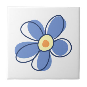 Carreau En Céramique Fleur Bleue, Fleur Fleur, Fleur En Fleur