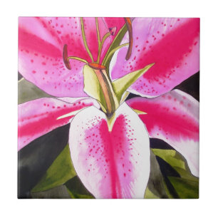 Carreau En Céramique Fleur d'aquarelle d'art de bruit de Ténérife de