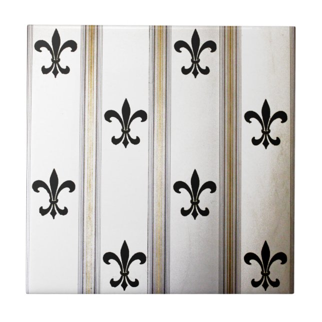 Carreau En Céramique Fleur-De-Lis (Devant)