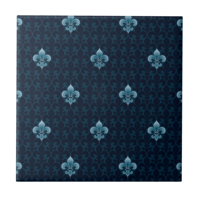Carreau En Céramique Fleur De Lis Pattern (Devant)