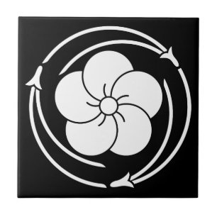 Carreau En Céramique Fleur de prune tordue dans l'anneau d'aiguilles de