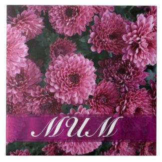 Carreau En Céramique Fleur rose mère personnalisée