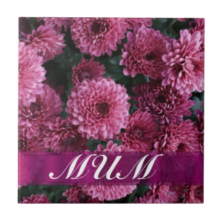 Carreau En Céramique Fleur rose mère personnalisée