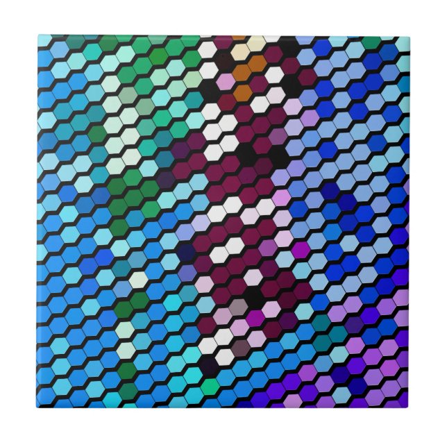 CARREAU EN CÉRAMIQUE FLEUR SAUVAGE (Devant)