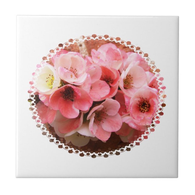 CARREAU EN CÉRAMIQUE FLEURS (Devant)