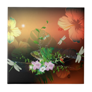 Carreau En Céramique Fleurs