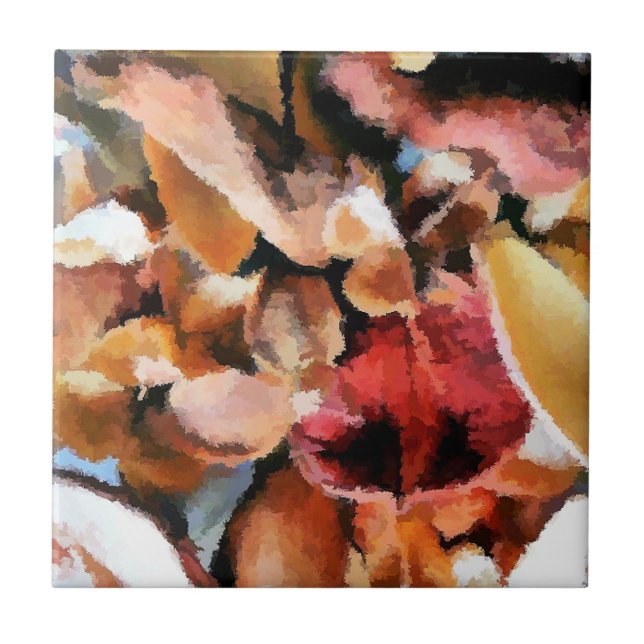 CARREAU EN CÉRAMIQUE FLEURS (Devant)