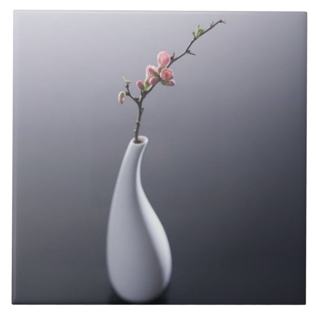 Carreau En Céramique Fleurs de cerisier dans le vase (Devant)