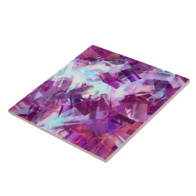 CARREAU EN CÉRAMIQUE FLEURS DE LAVENDER (Côté)