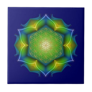 Carreau En Céramique FLEURS DE VIE / Blume des Lebens - Mandala V