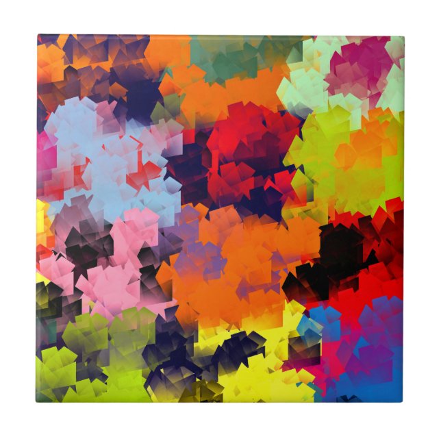 CARREAU EN CÉRAMIQUE FLEURS D'ÉTÉ (Devant)