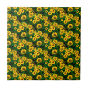 Carreau En Céramique fleurs jaunes