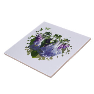 Carreau En Céramique Fleurs sauvages de jacinthes des bois de Virginie