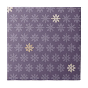 Carreau En Céramique Fleurs violettes