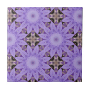 Carreau En Céramique Fleurs violettes