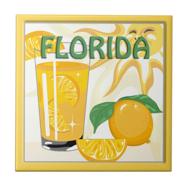 Carreau En Céramique Floride Sunshine Oranges Carrelage de décoration (Devant)