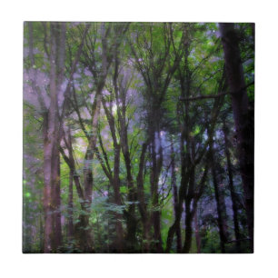 Carreau En Céramique Forêt surnaturelle de Fairy Lights