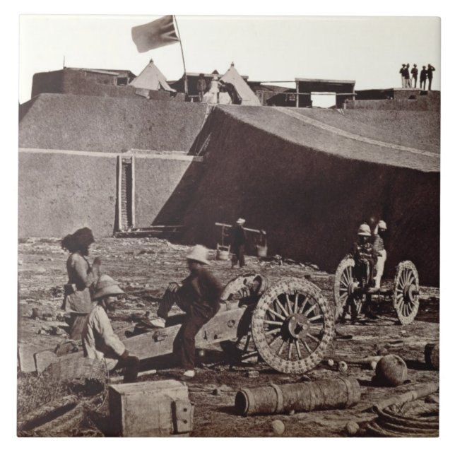 Carreau En Céramique Fort de Pehlang, 1860 (copie d'argent d'albumen) (Devant)