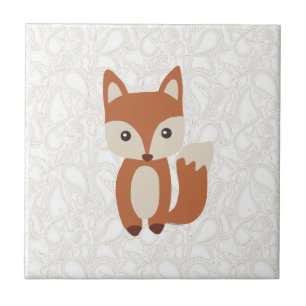 Carreau En Céramique Fox mignon de bébé