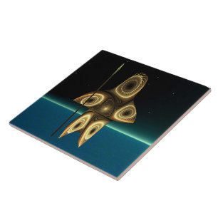 Carreau En Céramique Fractal Inuit Hunter