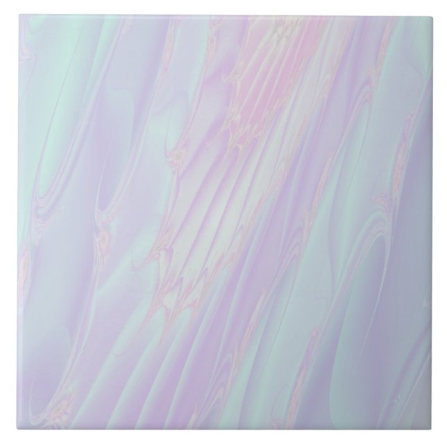 Carreau En Céramique Fractale en pastel de motif - la mer Shell (Devant)
