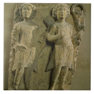 Carreau En Céramique Fragment d'une plaque de bas-soulagement