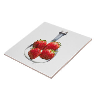 Carreau En Céramique Fraises et crème