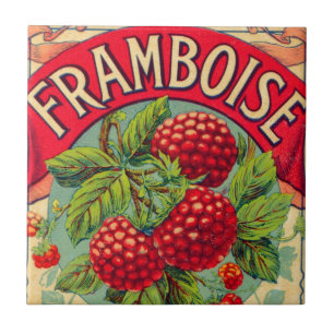 Carreau En Céramique Framboise français vintage (framboise)