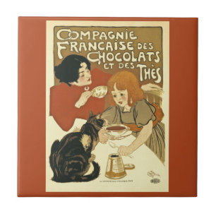 Carreau En Céramique Français vintage de publicité de Compagnie