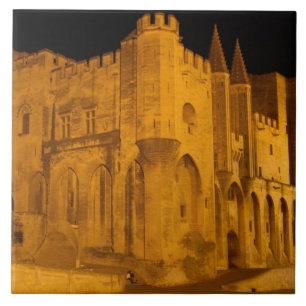 Carreau En Céramique France, Avignon, Provence, Palais des Papes la nui