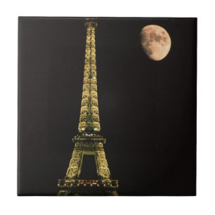 Carreau En Céramique France, Paris. Tour Eiffel la nuit