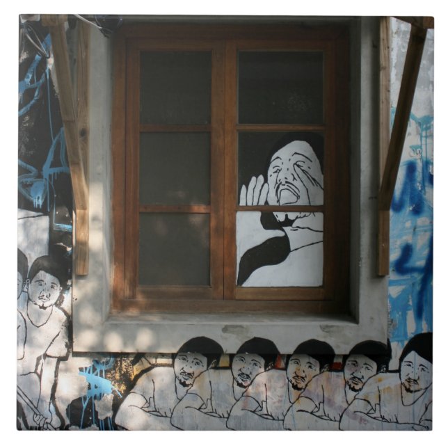 Carreau En Céramique Fresque maison, Taipei, Taïwan (Devant)