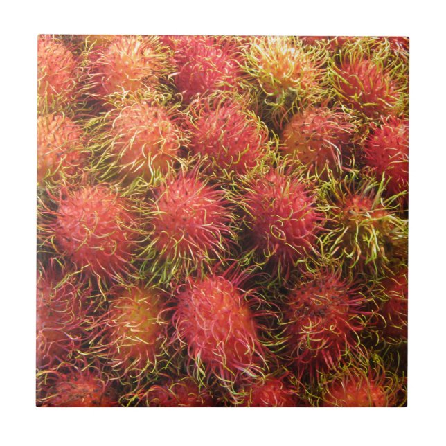 Carreau En Céramique Fruits tropicaux Rambutan (Devant)