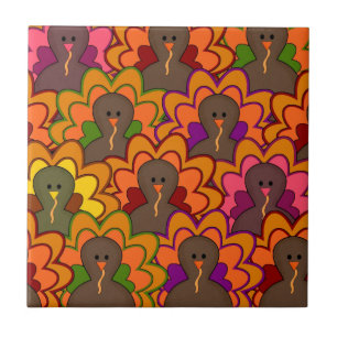 Carreau En Céramique Fun Colorful Thanksgiving