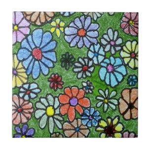 Carreau En Céramique "Fun Floral 2" Cuisine Jardin Carrelage céramique