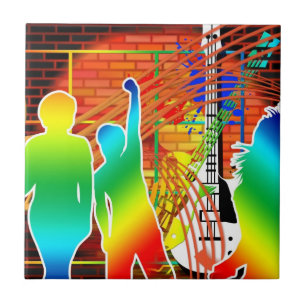 Carreau En Céramique Funky Cool Music Dance Pop Art Design