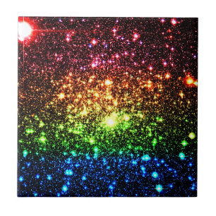 Carreau En Céramique Galaxie arc-en-ciel