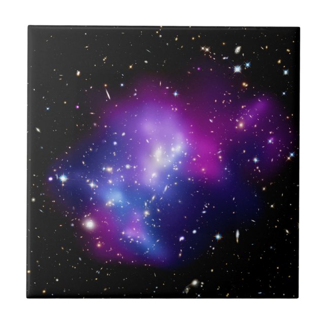 Carreau En Céramique Galaxy Cluster MACS J0717 Photo spatiale (Devant)