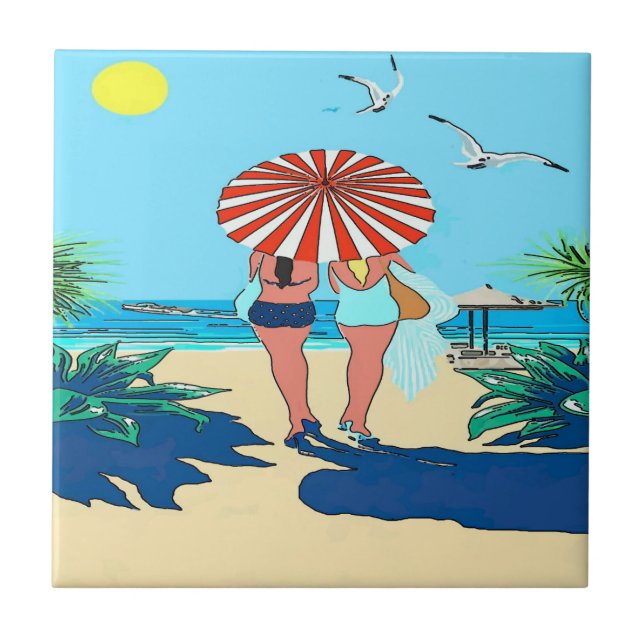 Carreau En Céramique Galles sur la plage (Devant)