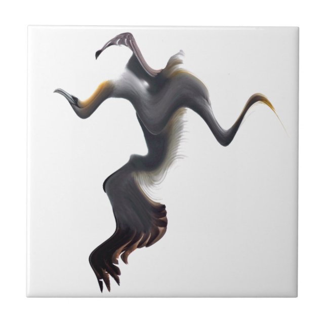 Carreau En Céramique Gannets-Oiseau de mer Abstrait (Devant)