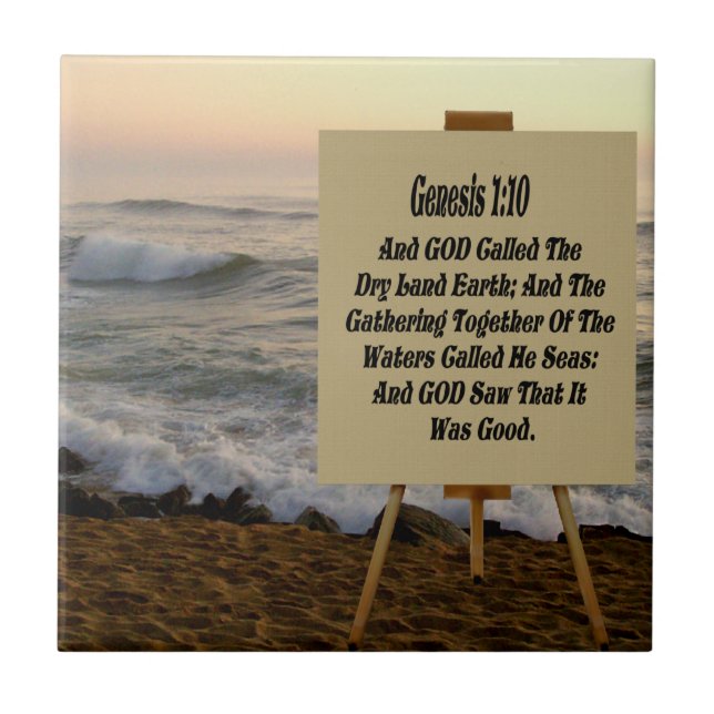 CARREAU EN CÉRAMIQUE GENÈSE - TUILE (Devant)