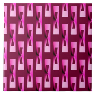 Carreau En Céramique Géométrique métallique d'art déco - orchidée 
