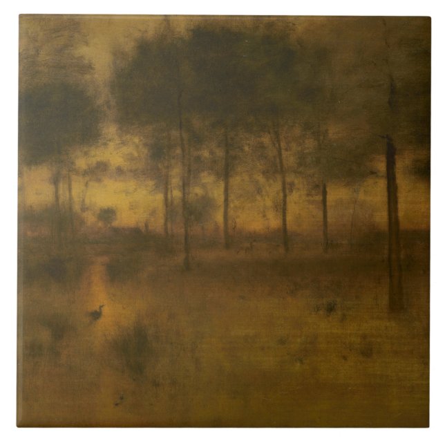 Carreau En Céramique George Inness - La maison du héron (Devant)