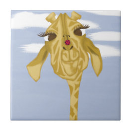 Carreau En Céramique Girafe Mignonne Et Colorée